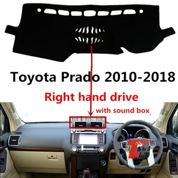 Высококачественная фланелевая крышка приборной панели TAIJS factory для Toyota Prado 2010-2018 со звуковым отверстием для правостороннего привода