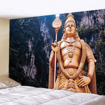 Индийский Будда, Медитация, Домашний декор, художественный Гобелен, Хиппи, Богемная Мандала, настенный коврик для йоги в спальне