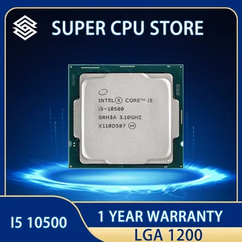 Процессор Intel Core i5 10500, 6 ядер, 12 потоков, 3,1 ГГц, L2 = 1,5 МБ, L3 = 12 МБ, 65 Вт, LGA 1200
